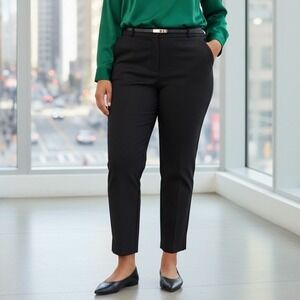 Ava & Viv NWT Black High Rise Fitted HIp & Thigh Ankle‎ Length Pants 20 Stretch